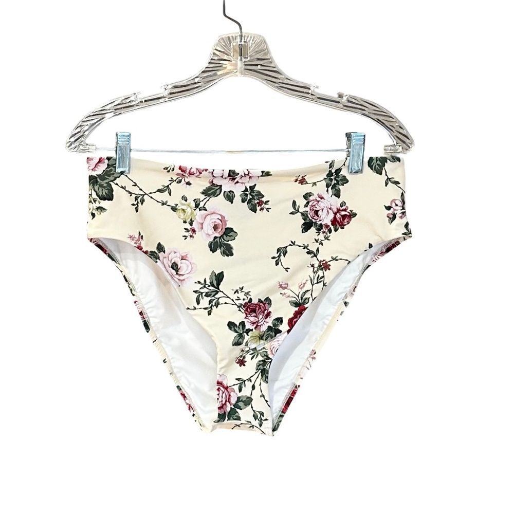 NWT Antonio Melani Style Bungalow Hipster Bikini Bottom Floral Large